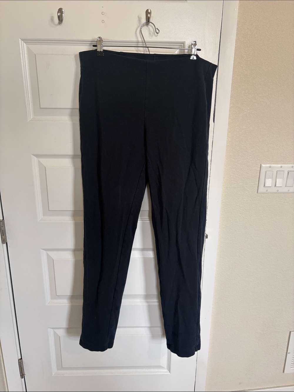 Pure Jill Slim Leg Black Pants